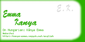 emma kanya business card